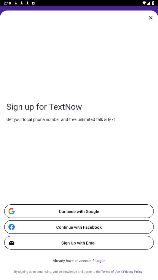 TextNow2025�ٷ����°汾v20.0.1.0 �ֻ����ͼ0