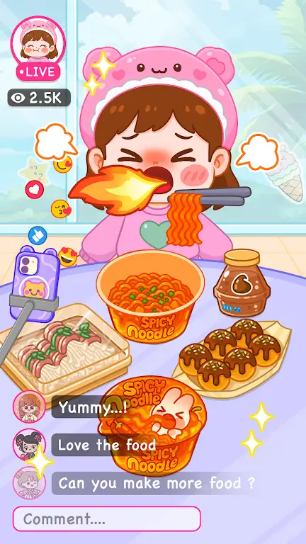 �Բ����ǣ�ASMRֱ������(��ʳ�Բ���Ϸ)v1.5 �ٷ������ͼ1